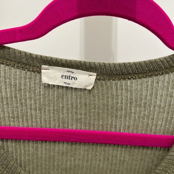 Pink Blush Olive Long Sleeve Maternity Top - Picture 3 of 5